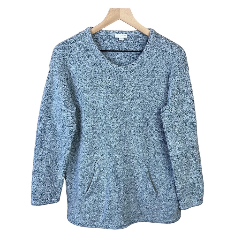 J Jill Size Small Pure Jill Light Blue Soft Cozy Concepts Sweater Boucle Lounge